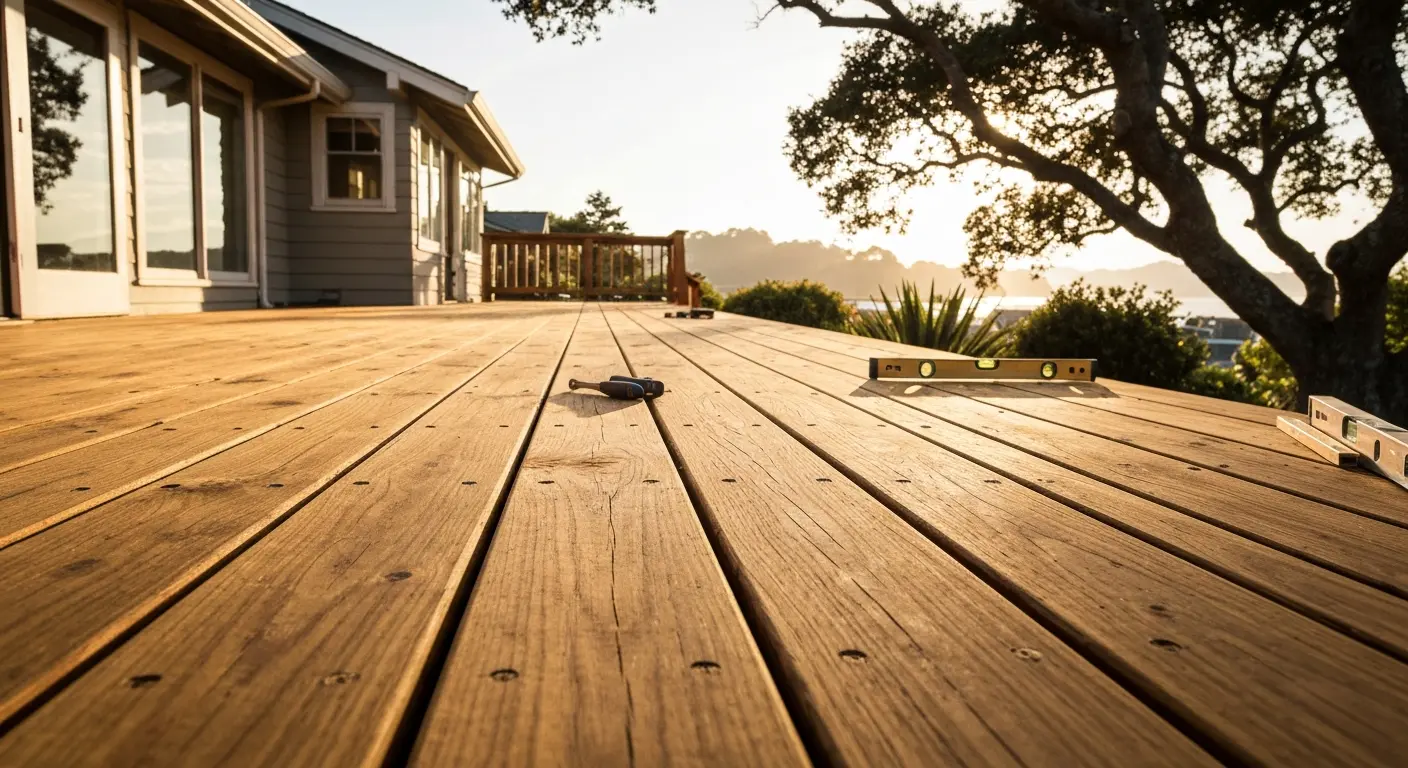 Custom deck on Alameda home