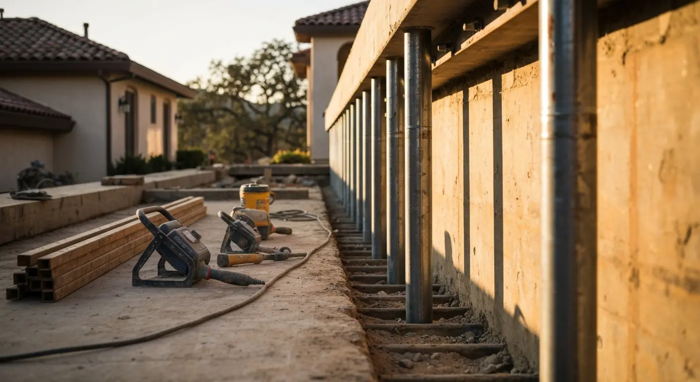 Foundation wall underpinning