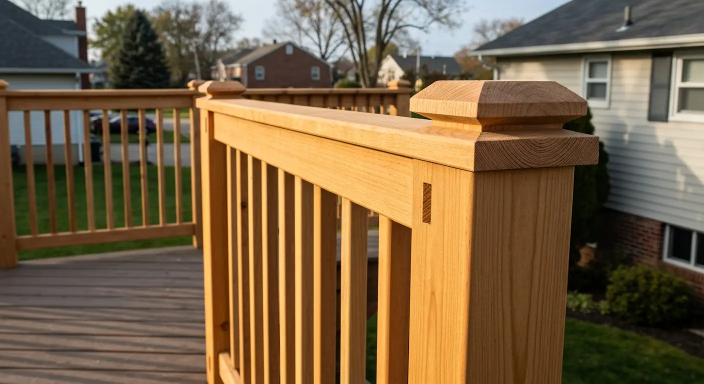 Custom deck railing detail