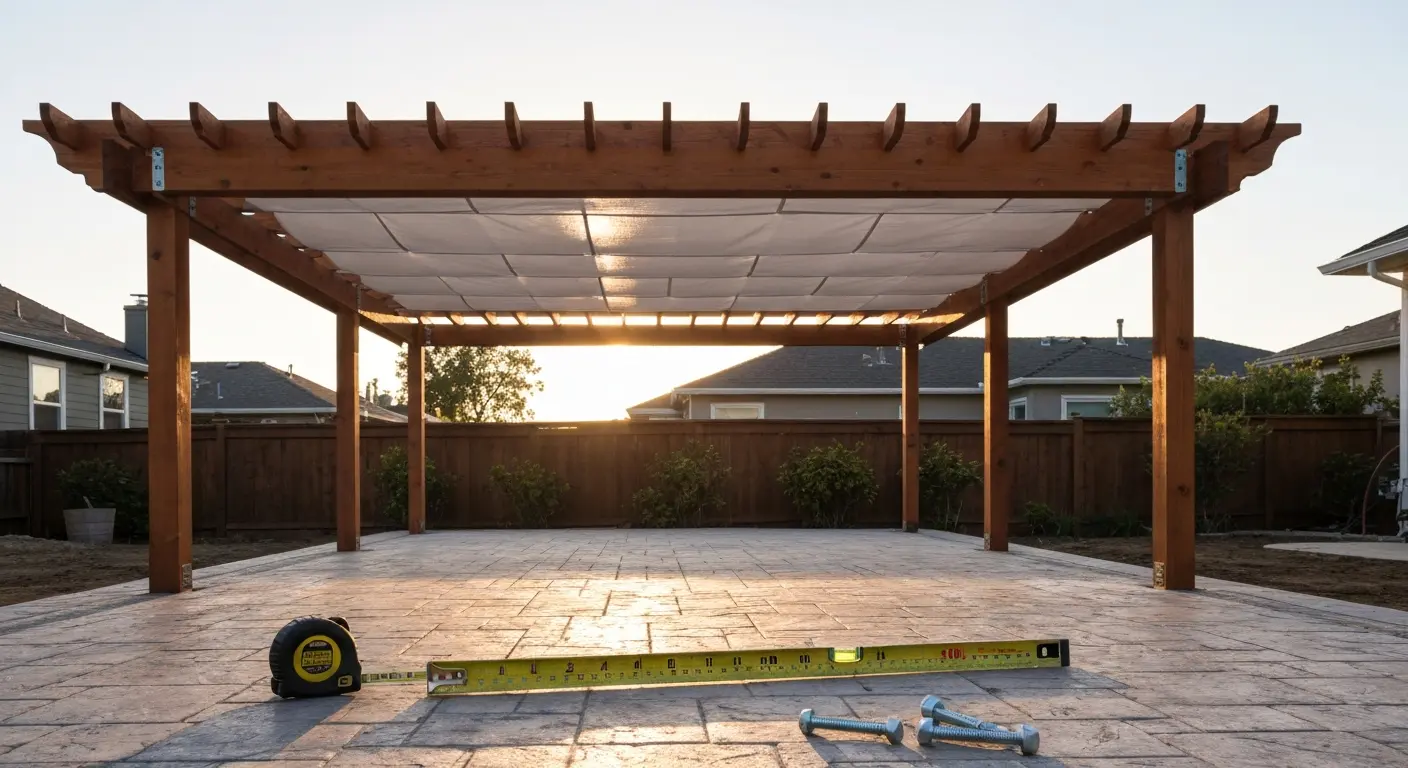 Pergola and patio outdoor living space