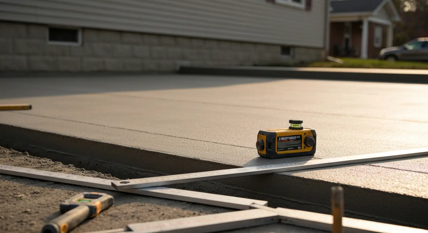 Concrete slab foundation leveling