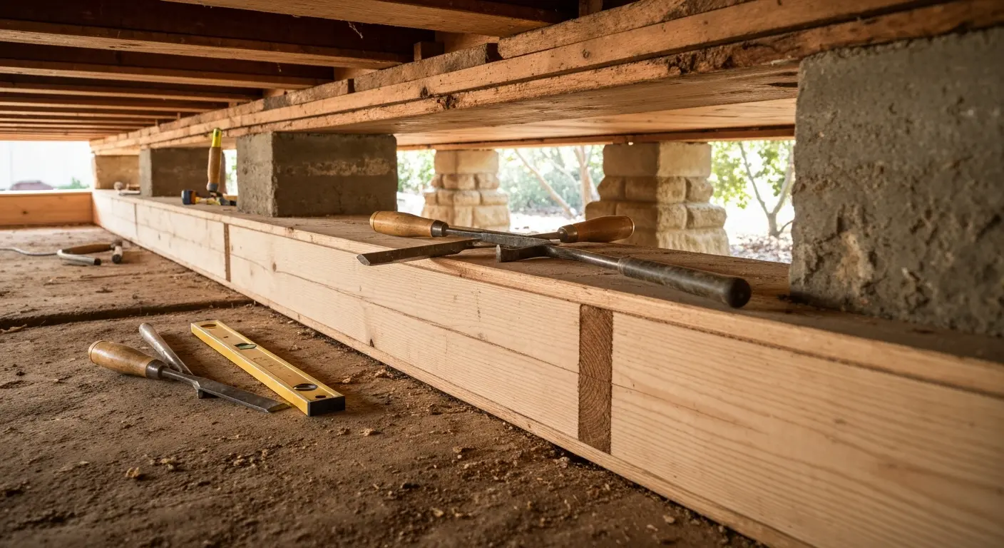 Dry rot and sill plate repair