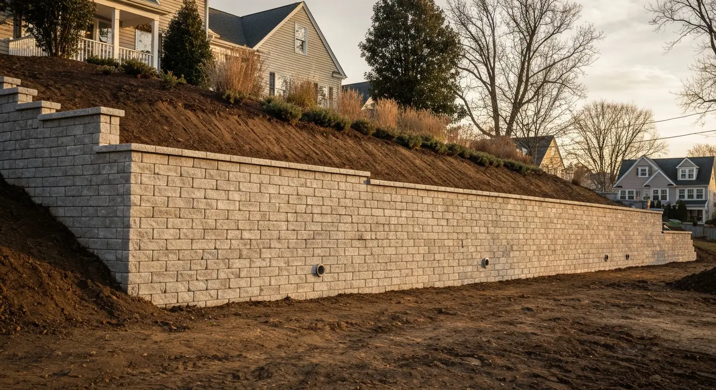Residential retaining wall