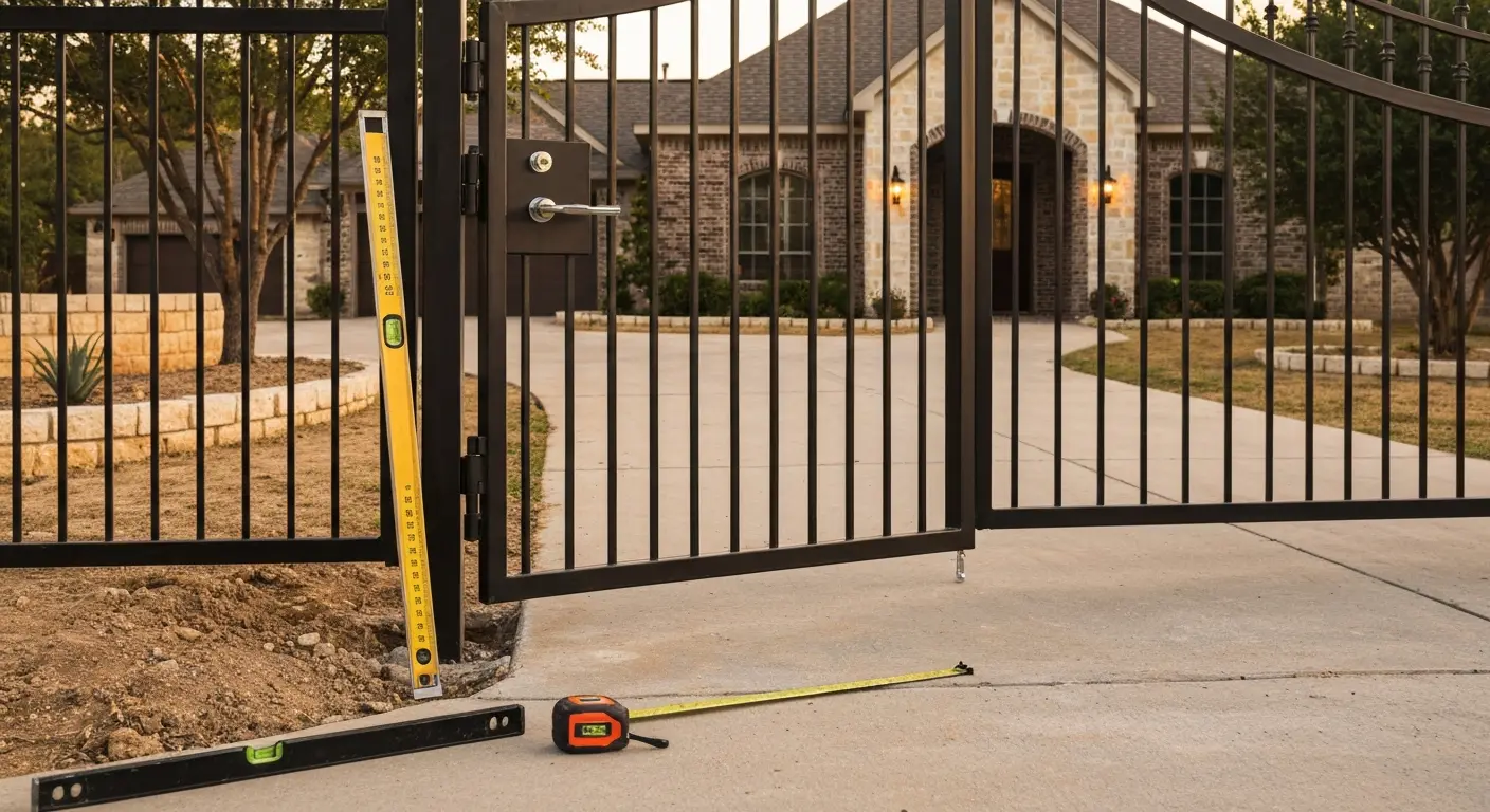 Driveway gate installation