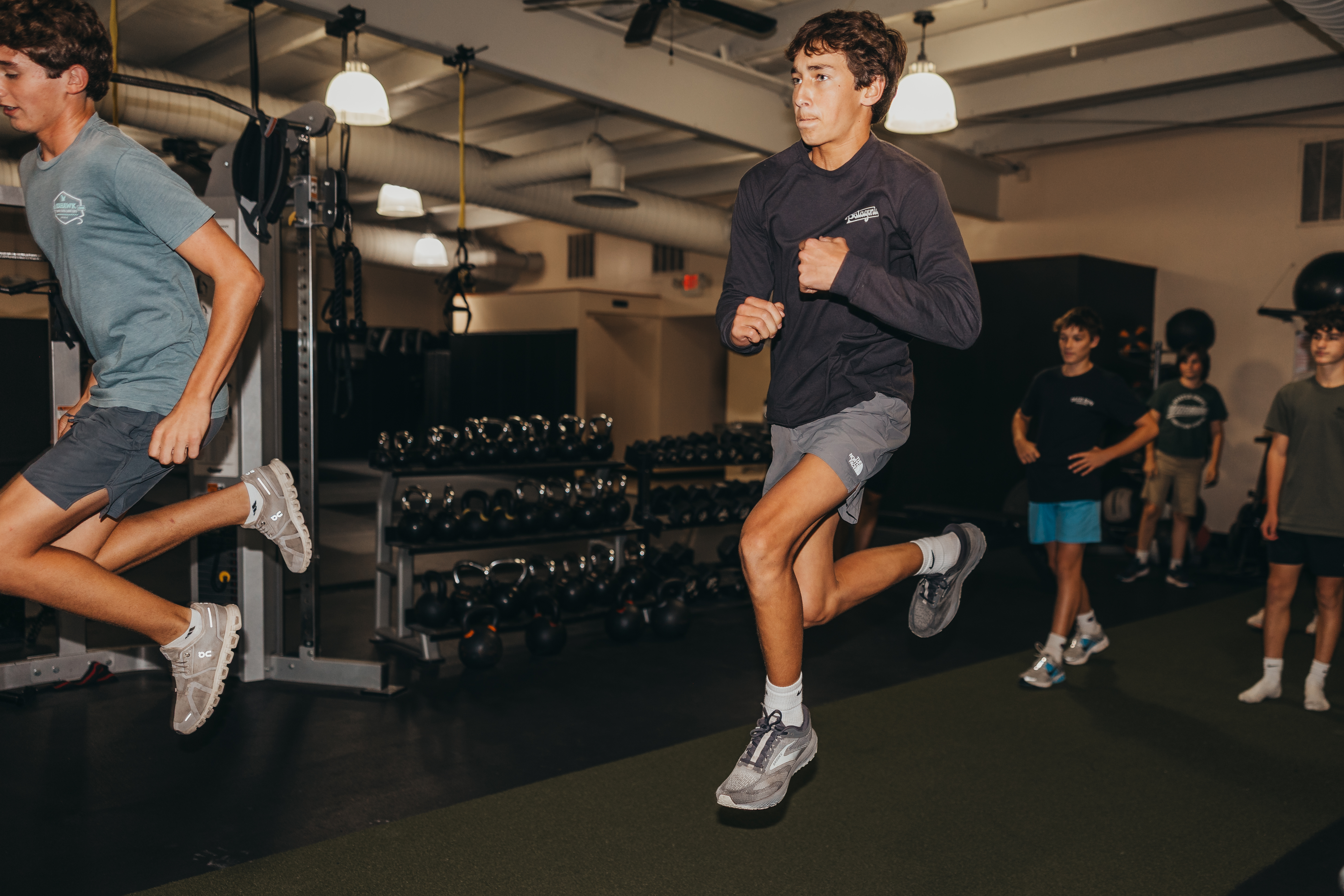 Youth athletes training