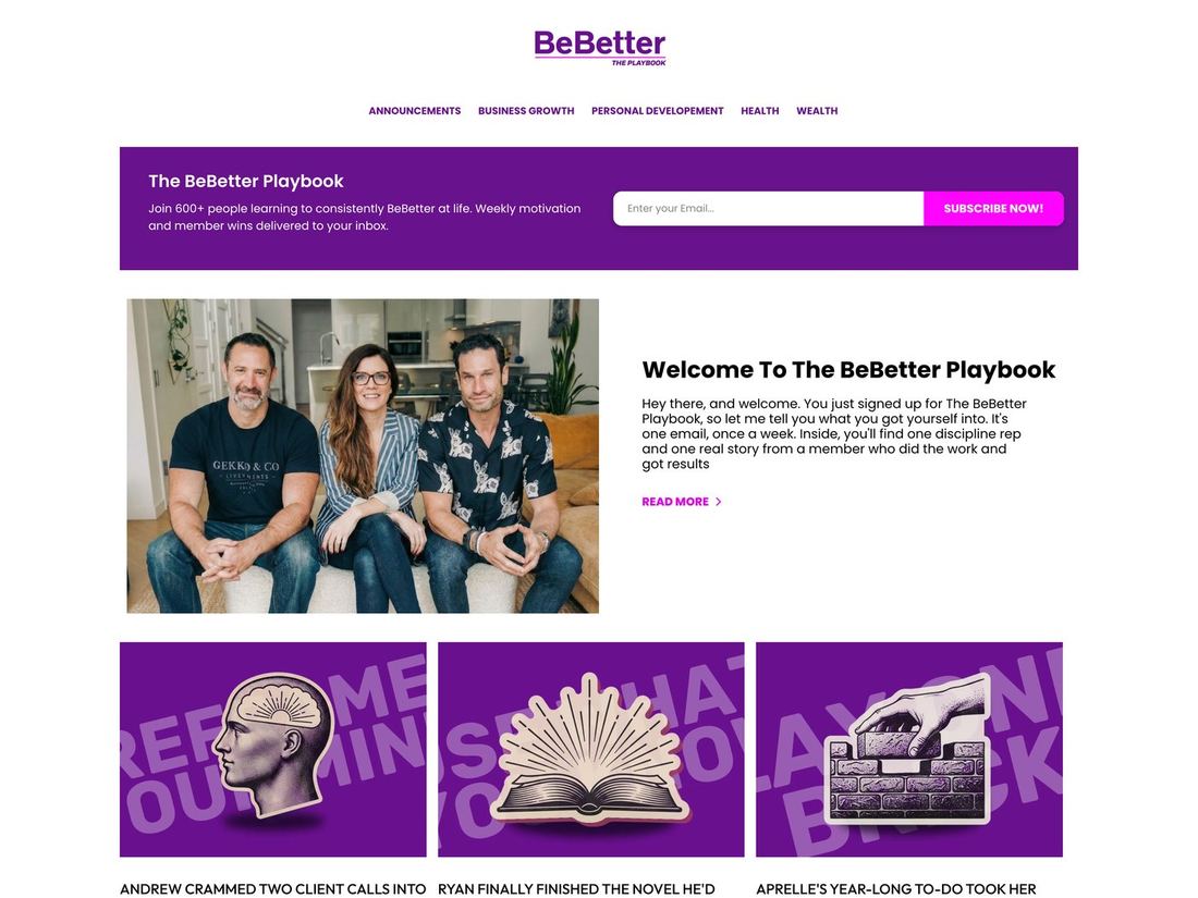 BeBetter - daily habit membership