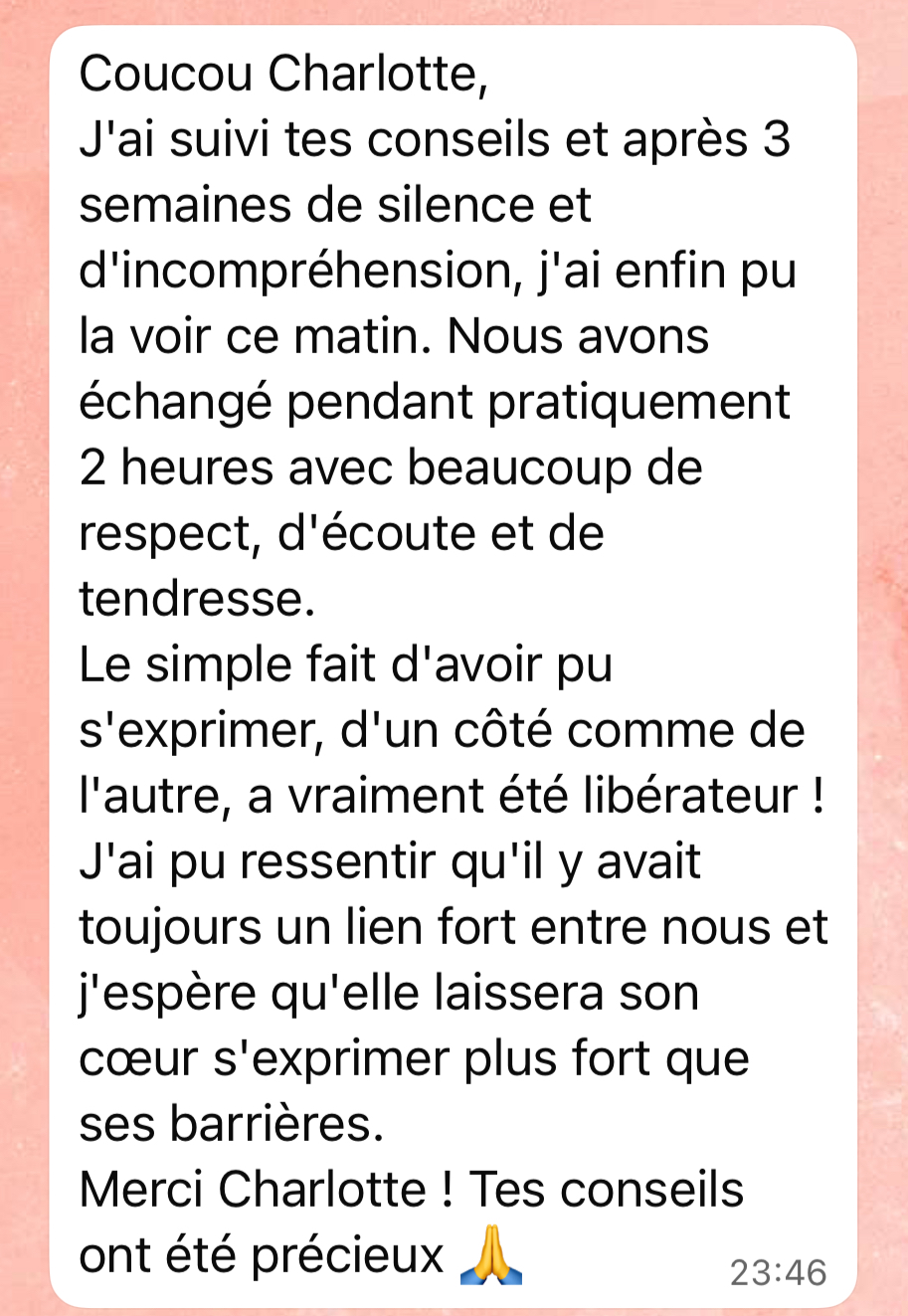 Témoignage client