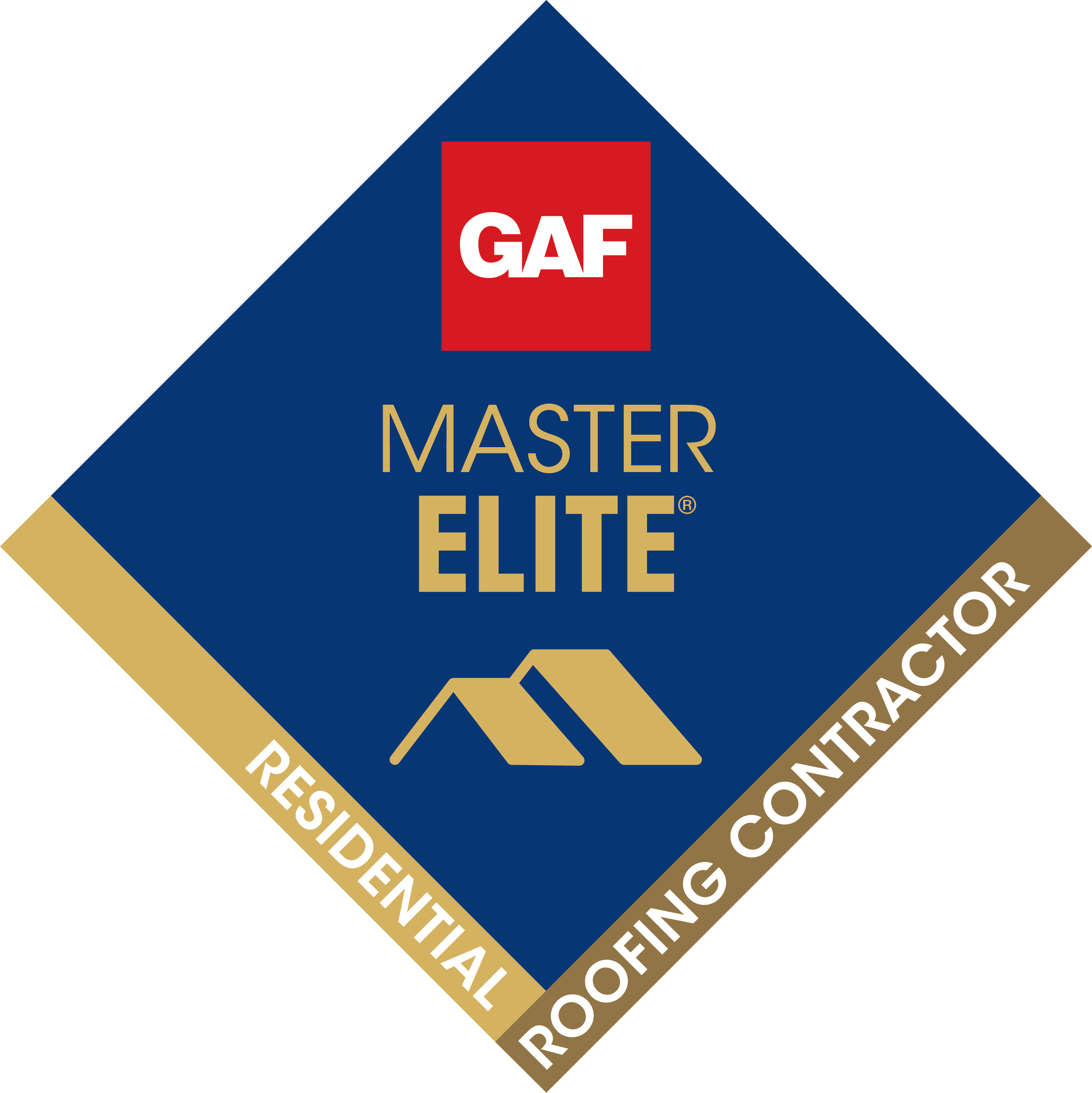 GAF Master Elite contractor badge