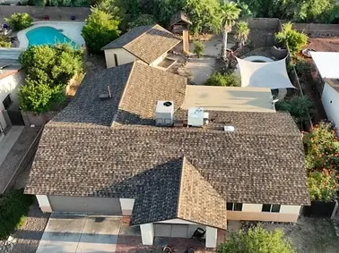 Residential shingle roof