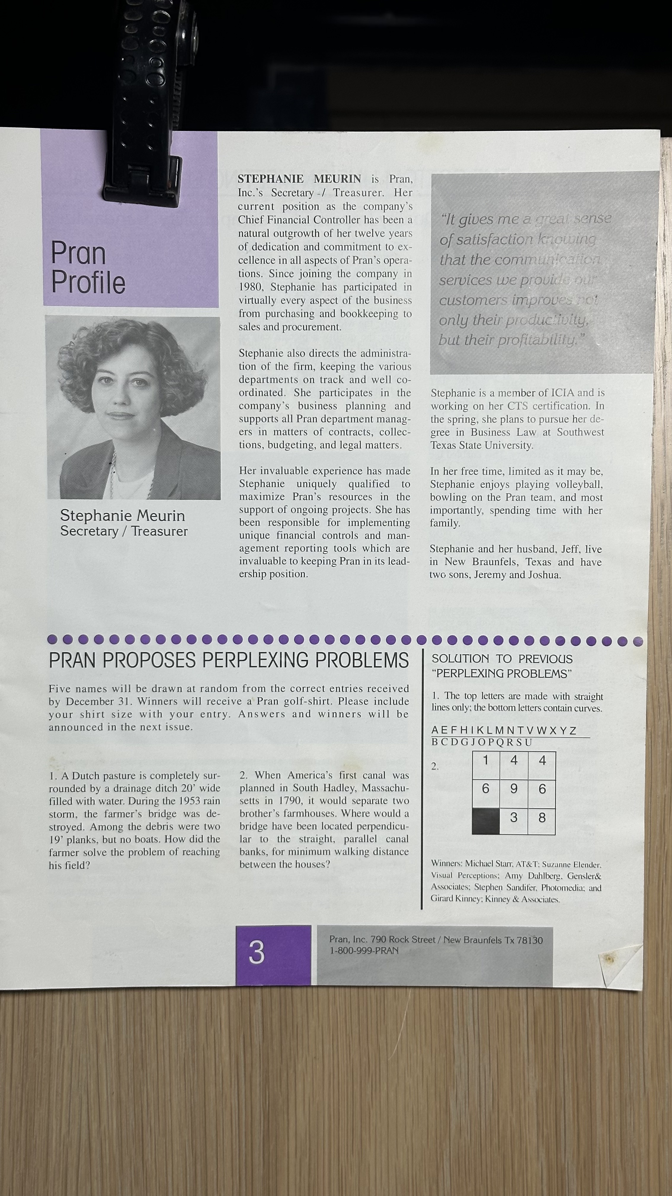PRAN, Inc. Archive Document 3