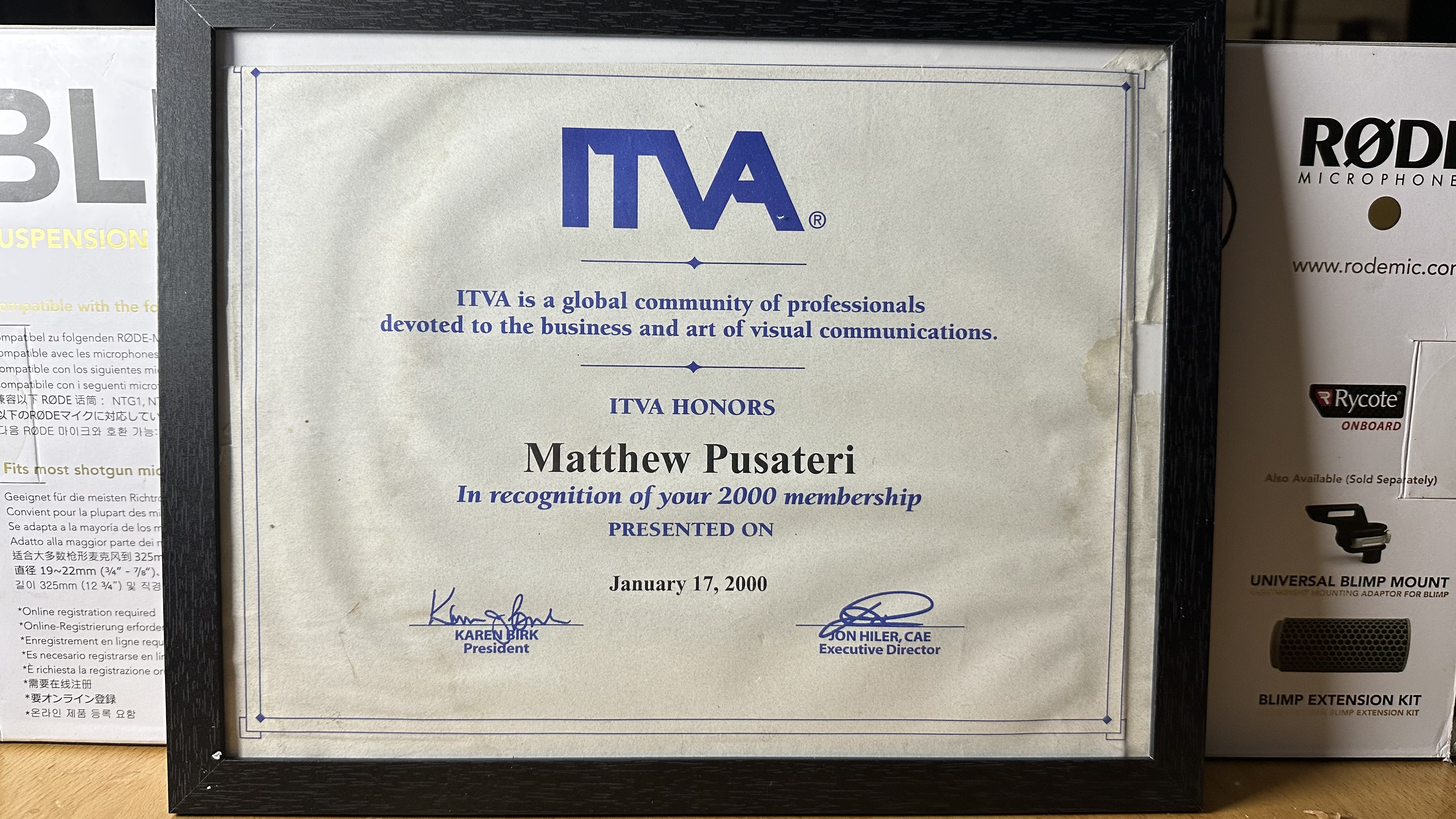 Professional certification and credential — Matthew Pusateri technical training documentation