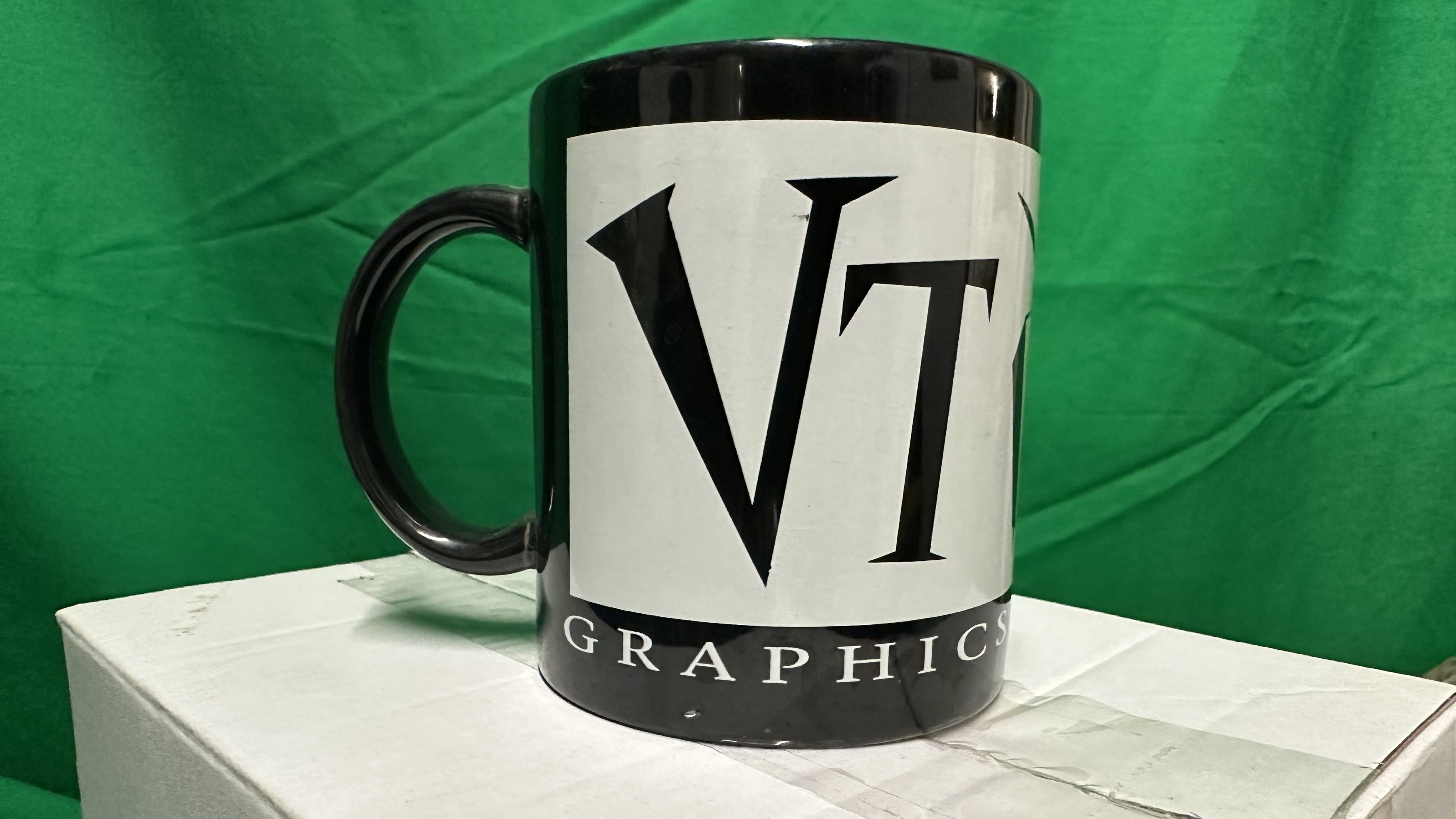 VT-TV Designs for the Digital Age — collectible coffee mug, historical internship artifact