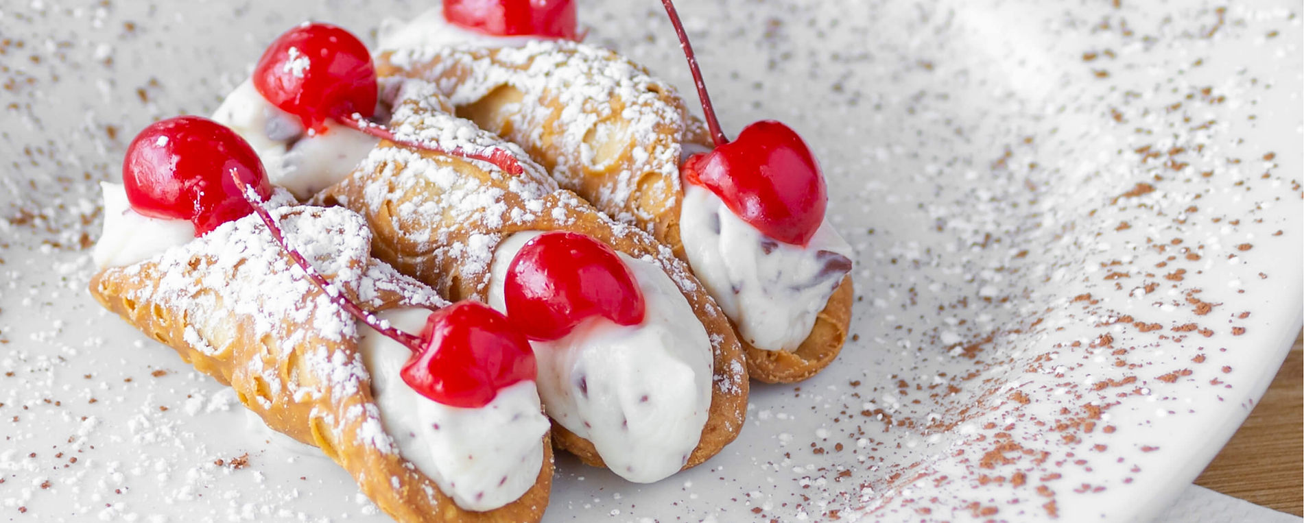 Cafe Italiano at Pasta Party featuring tiramisu cannoli and fresh Italian coffee