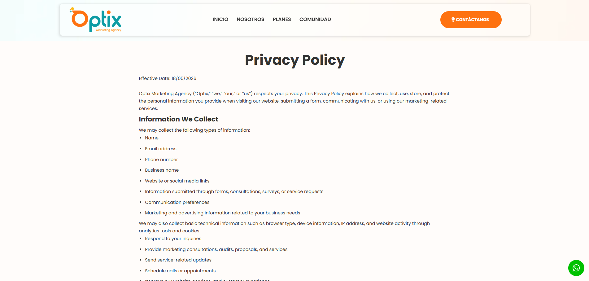 Política de privacidad