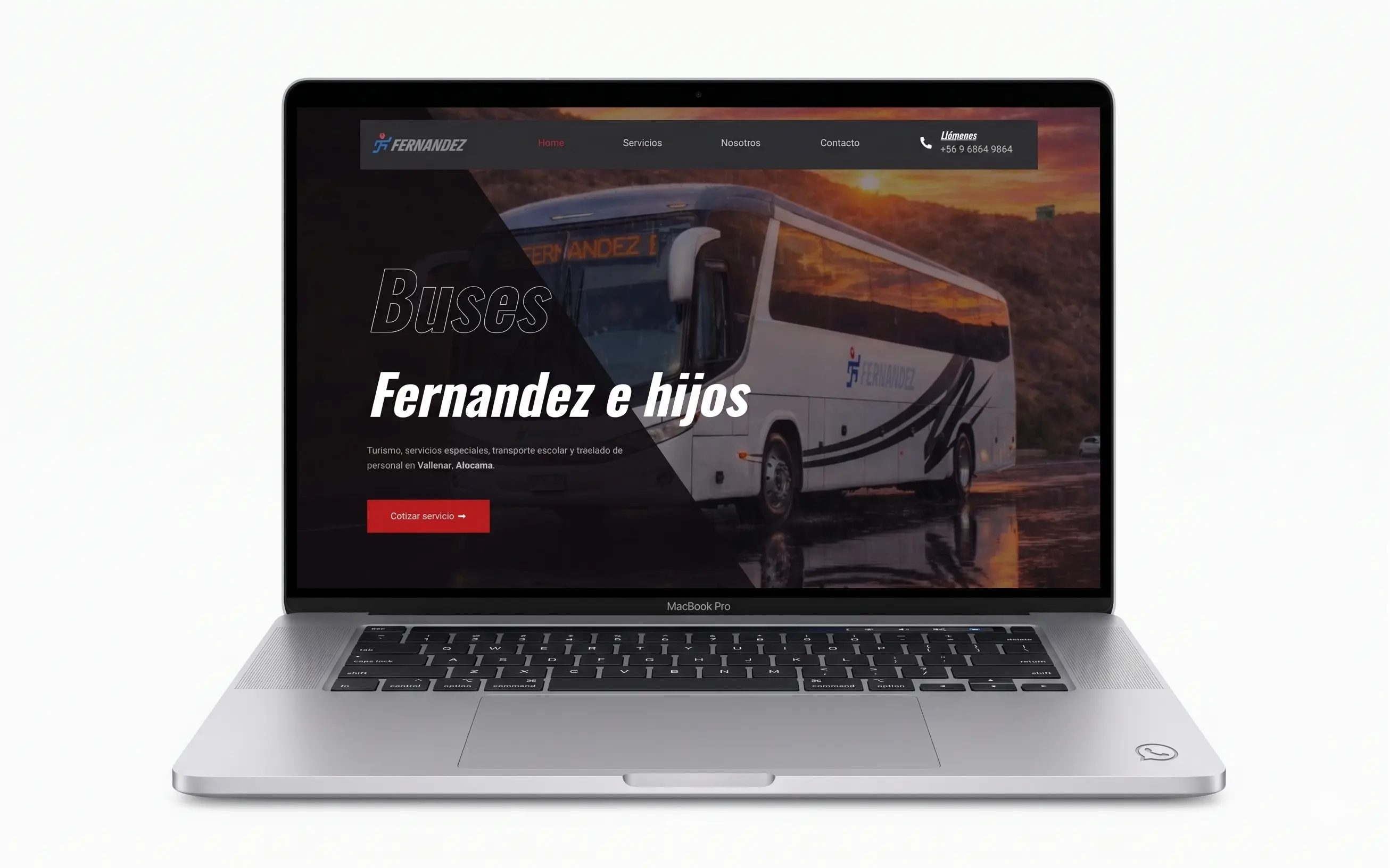 Web empresa de transporte