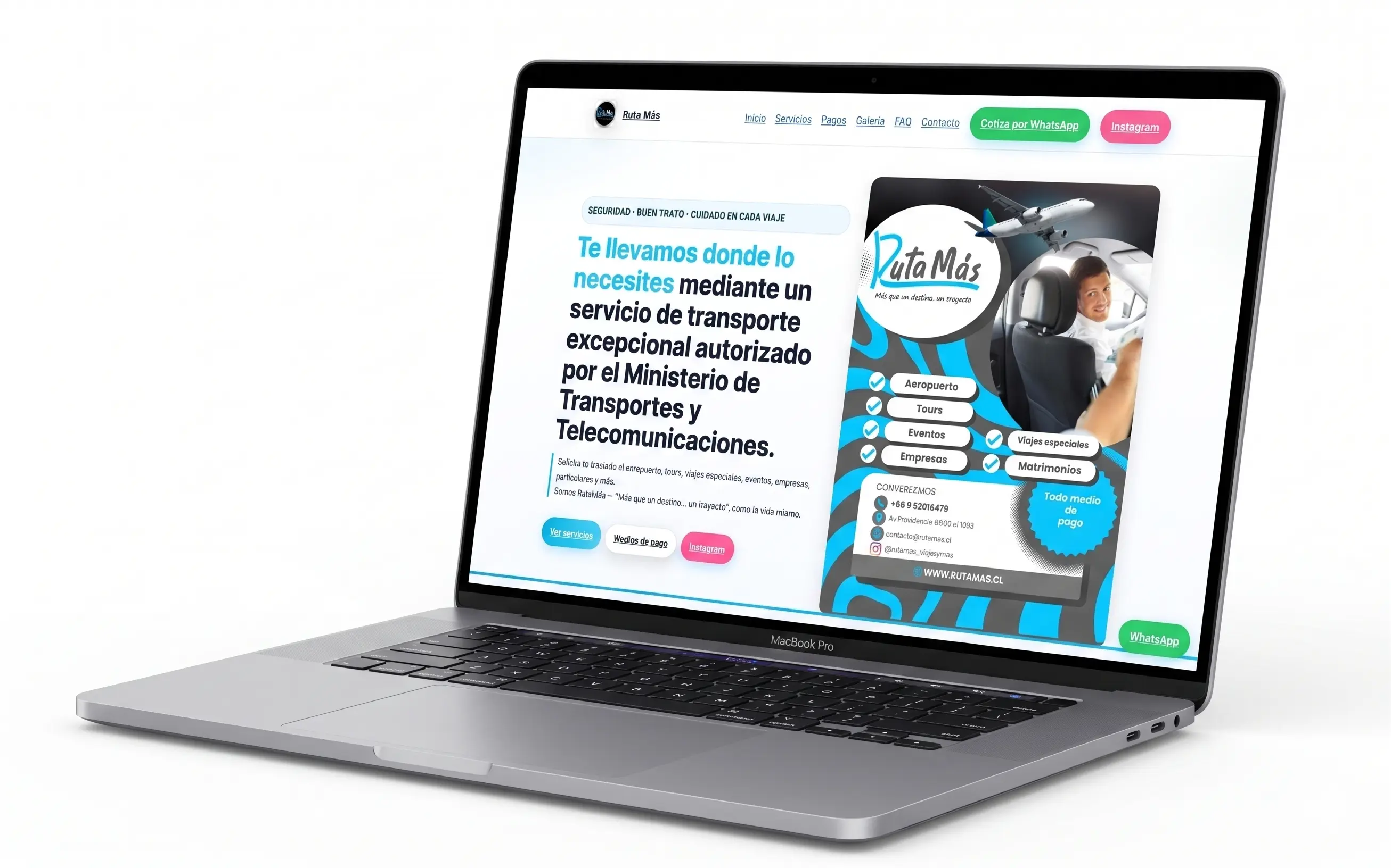 Web empresa de transporte