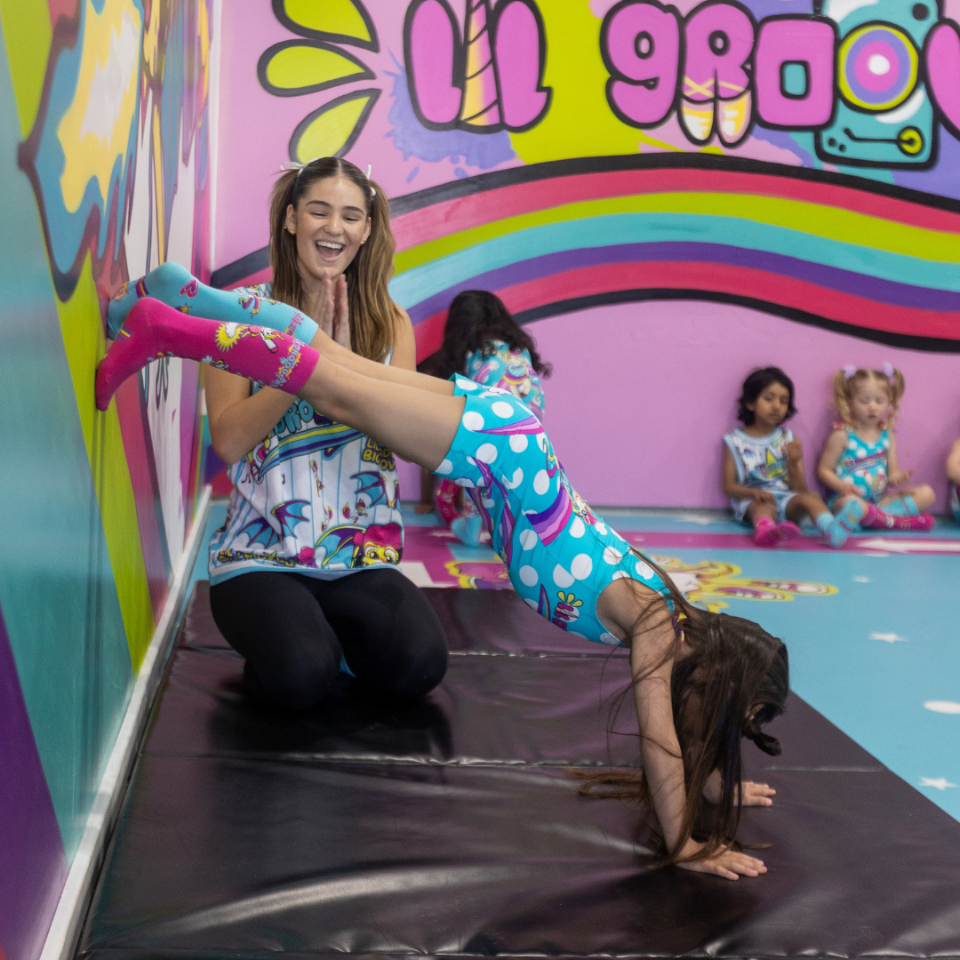 Preschool child aged 3 to 5 in an acrobatics class at Base181 Dance Studios Rouse Hill