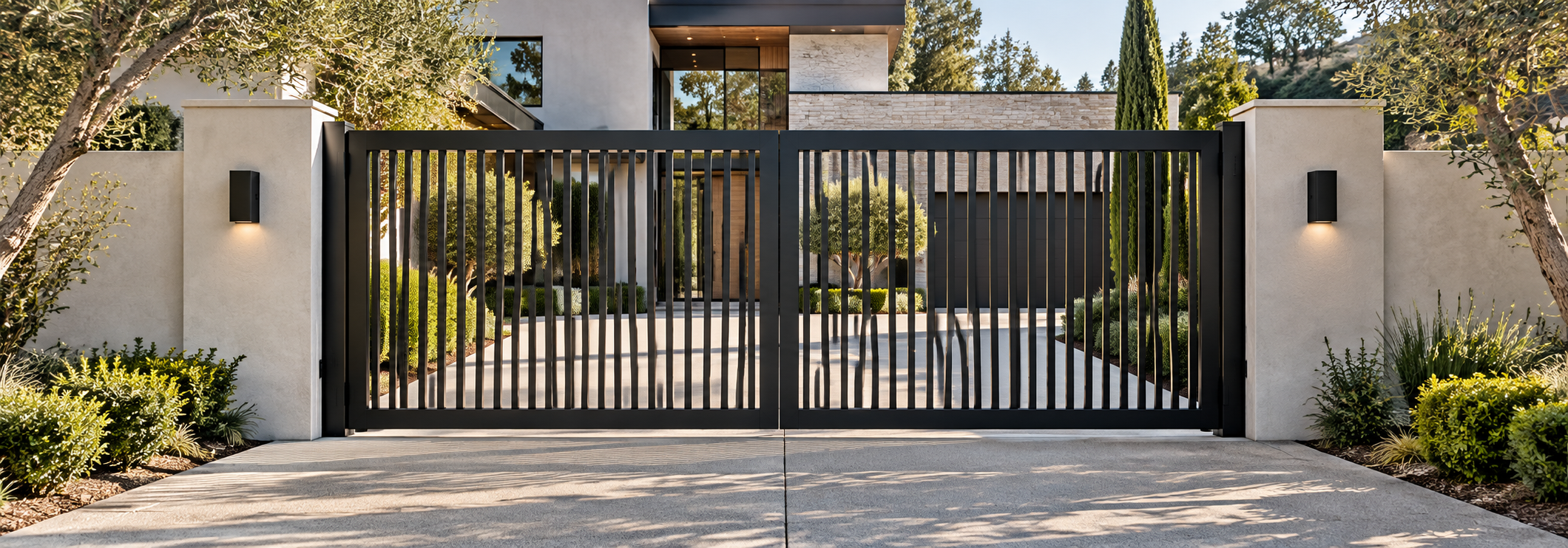 Automatic gate on a modern South East Queensland home