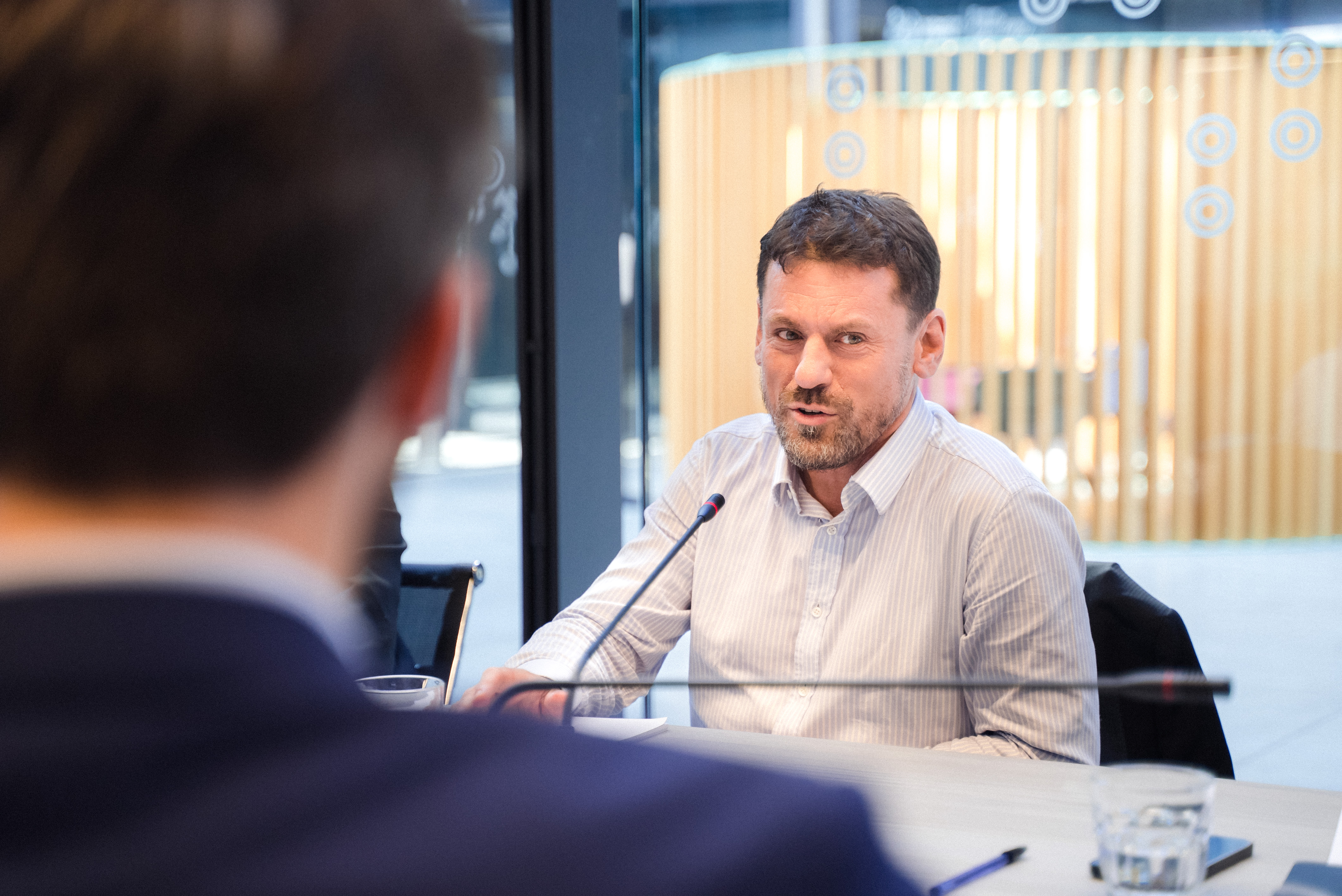 Luca Ferrini durante un confronto professionale alla Reunion FiscoLab