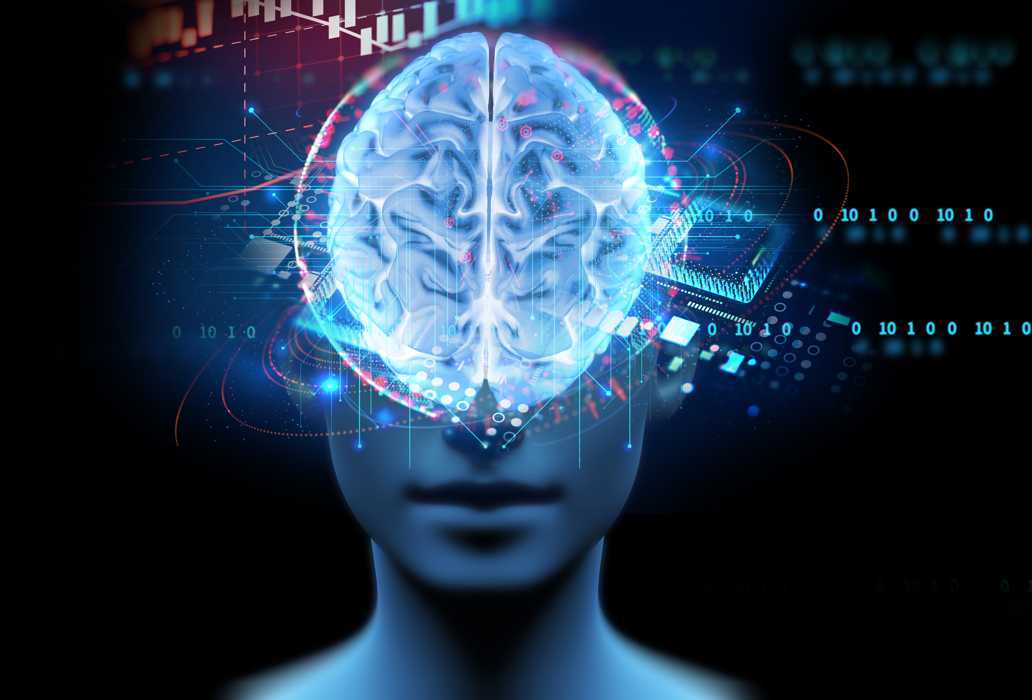 Brain neurofeedback process - electrical patterns
