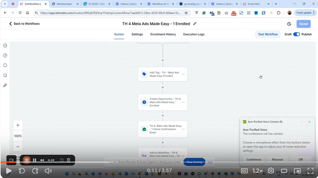 Course funnel automation walkthrough