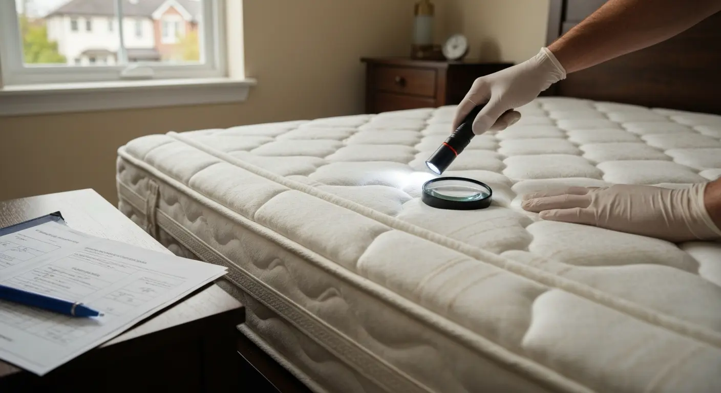 Bed bug treatment in bedroom