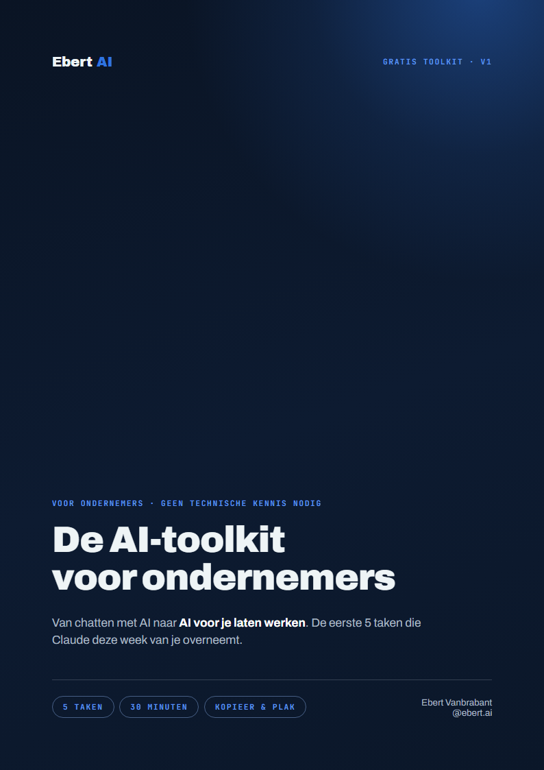 Cover van De AI-toolkit voor ondernemers