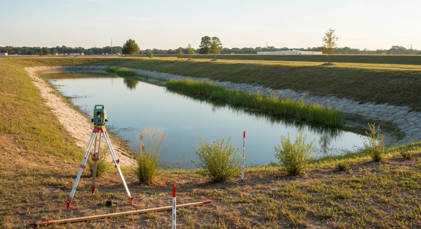 Stormwater retention pond