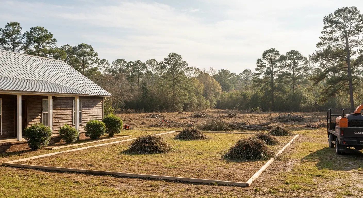 Fire hazard brush removal