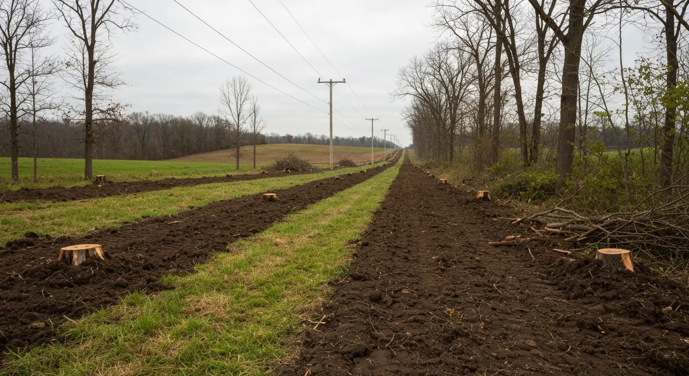 Utility right-of-way clearing service