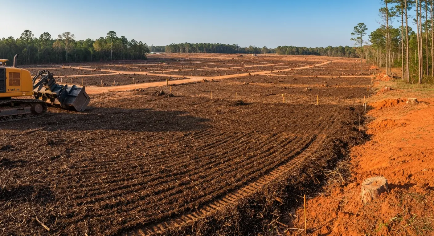 Land development forestry mulching