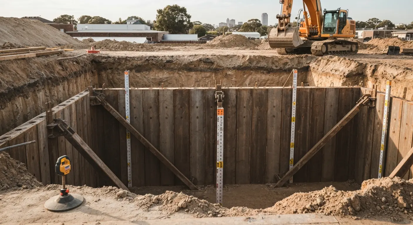 Foundation excavation work