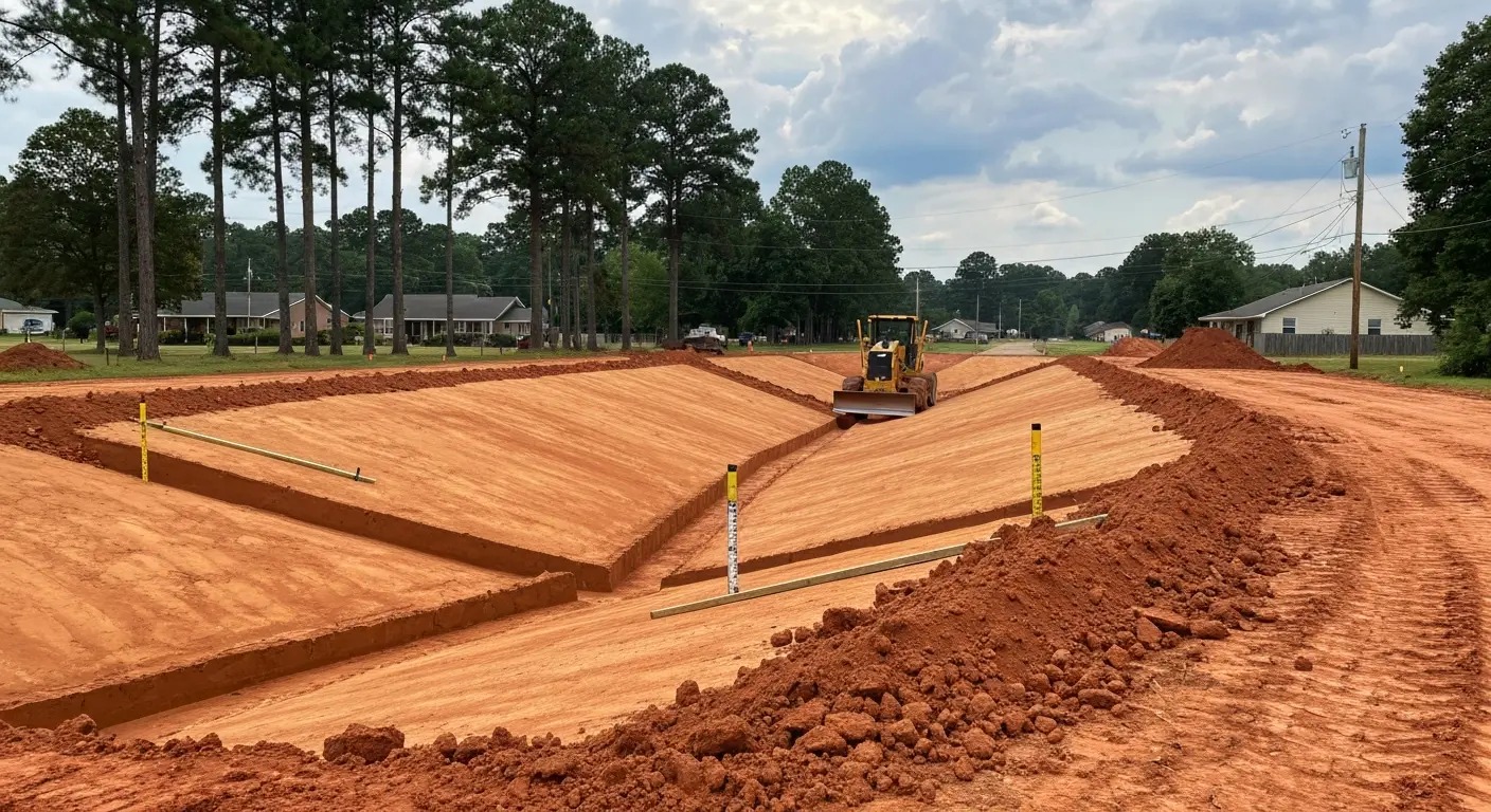 Stormwater drainage grading