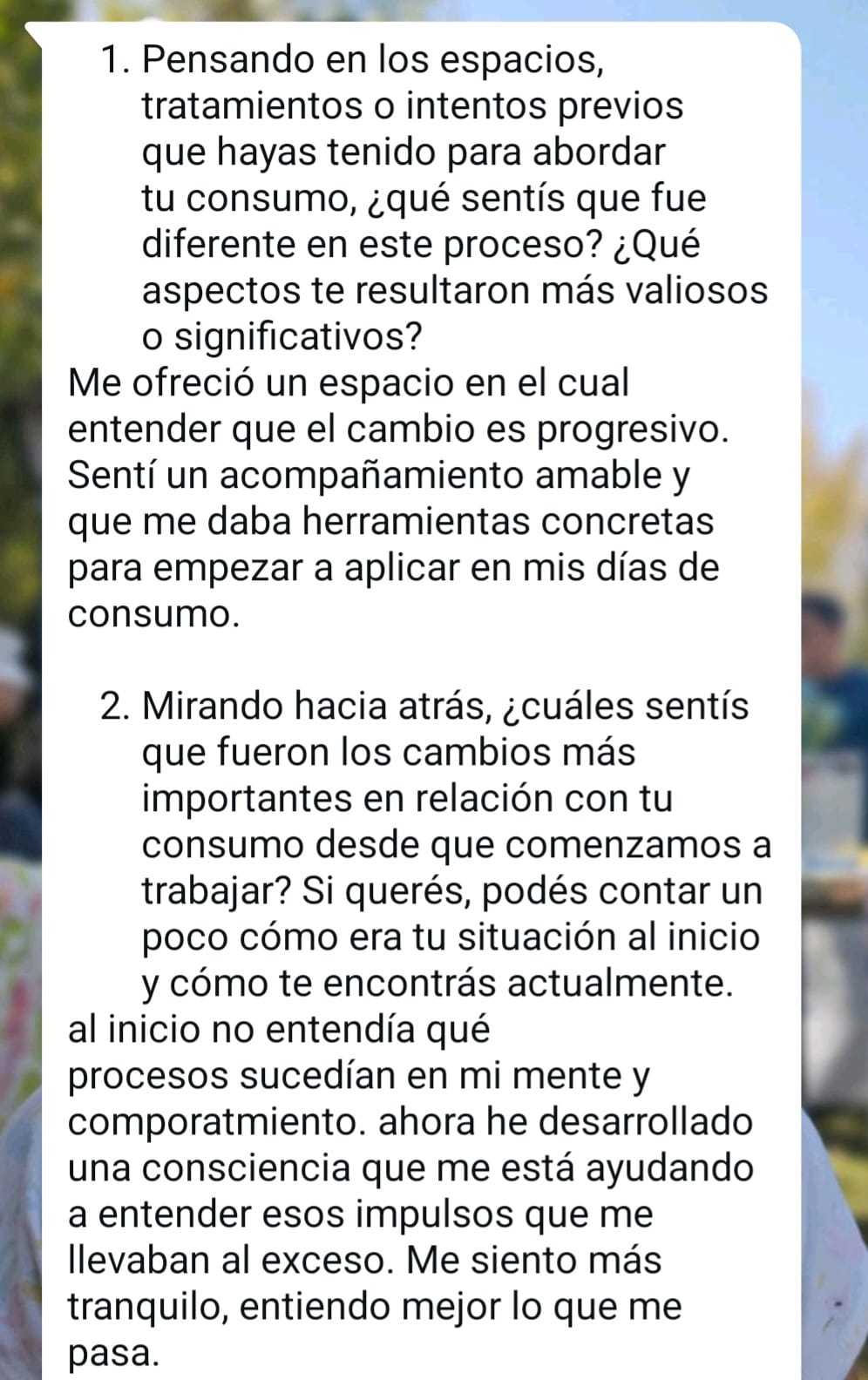 Captura 1 del mensaje de Marcos I.