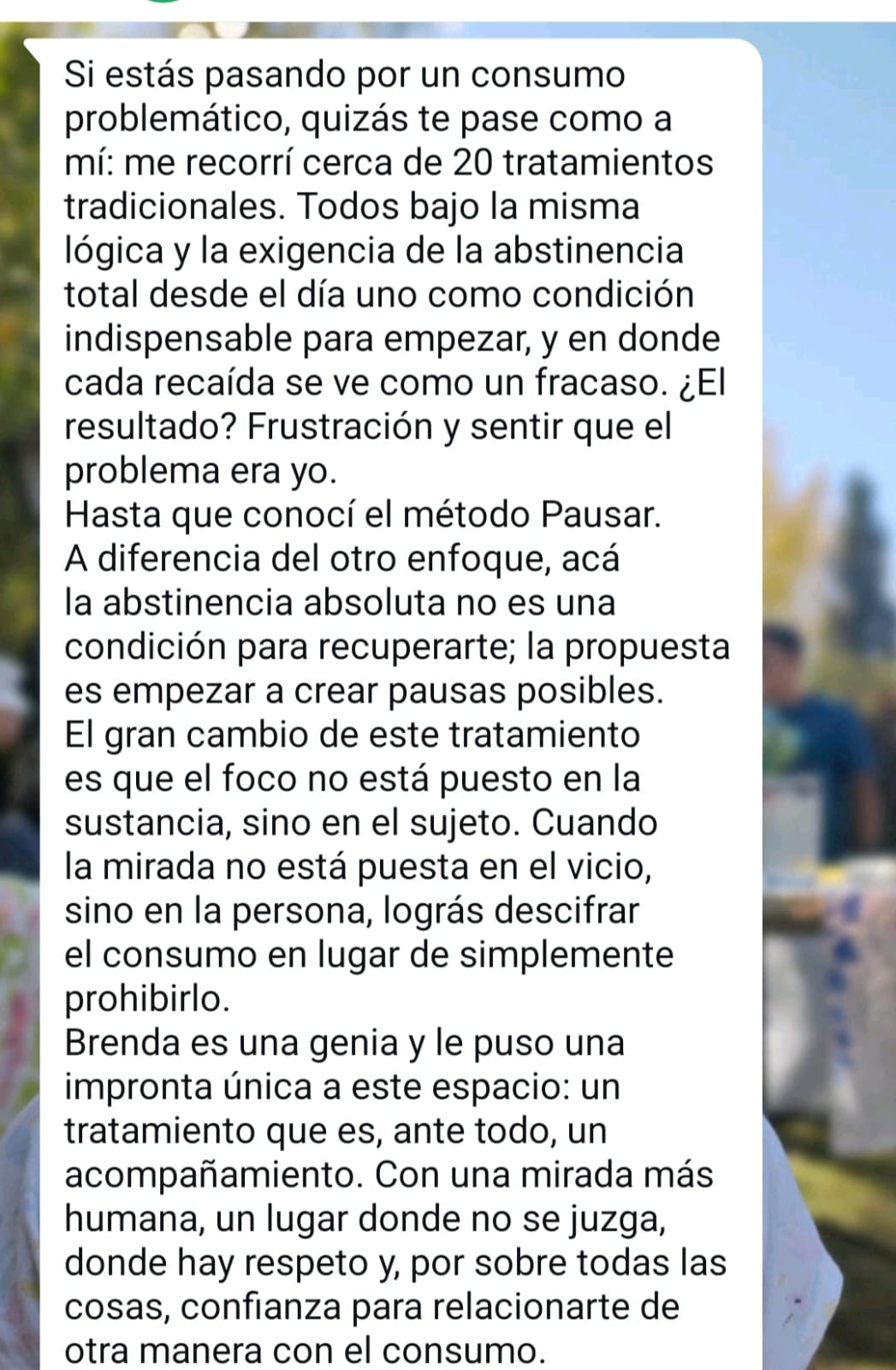 Captura 1 del mensaje de Matías P.
