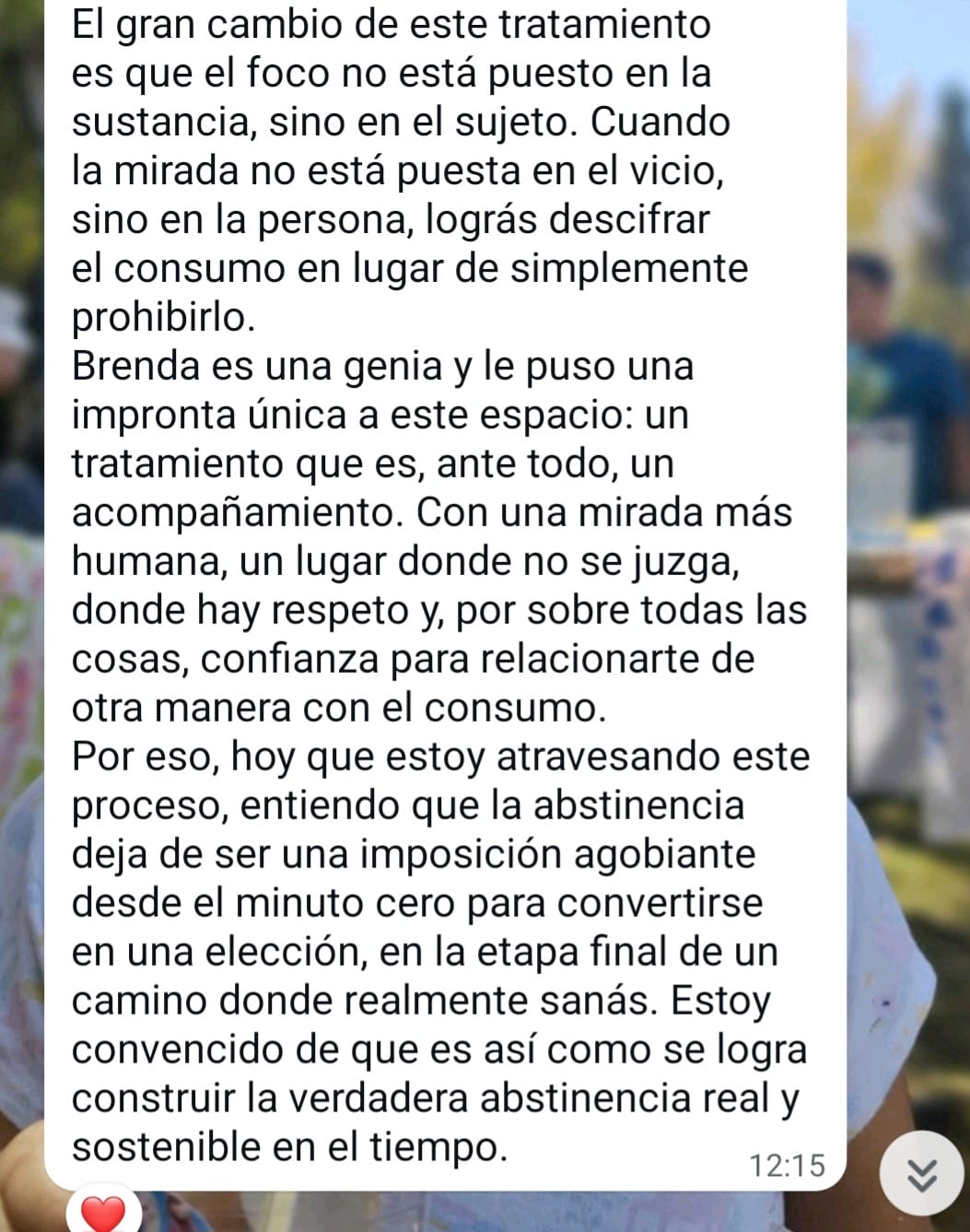 Captura 2 del mensaje de Matías P.
