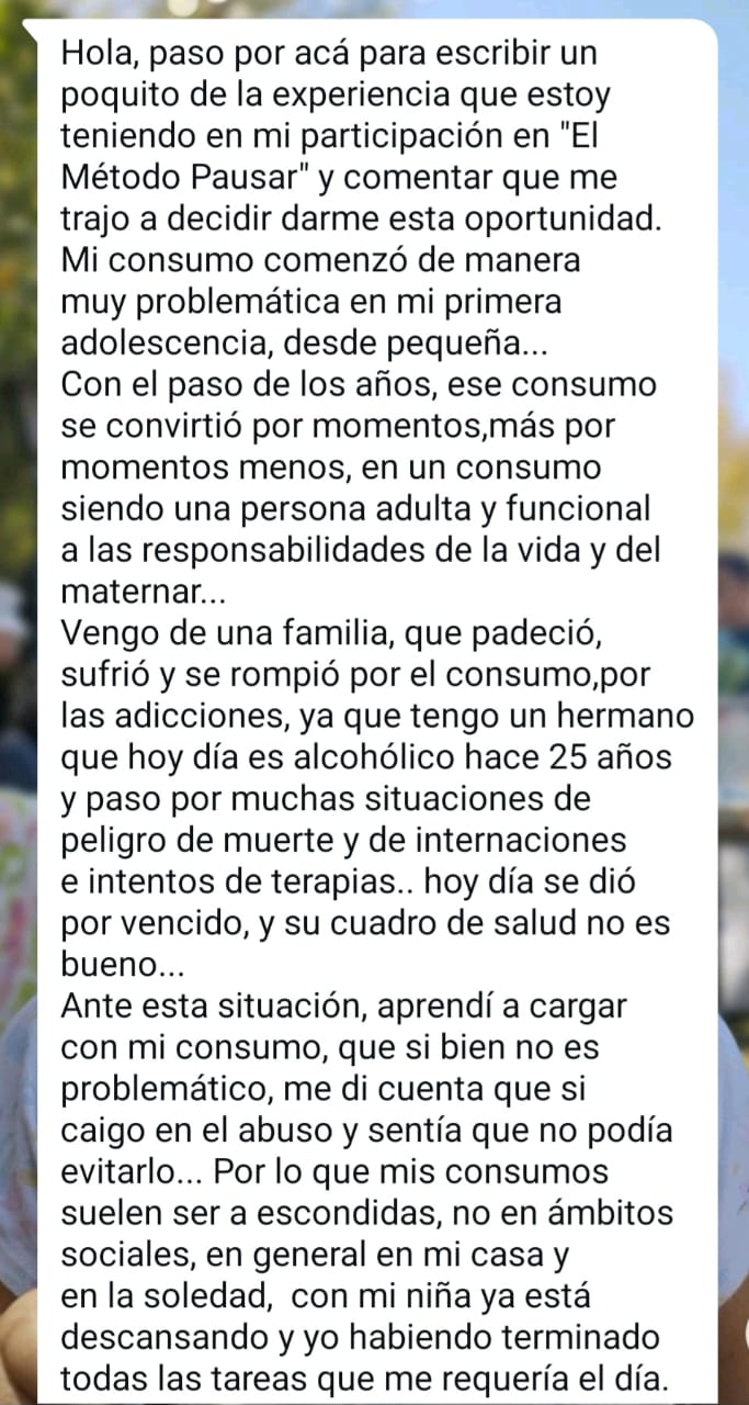 Captura 1 del mensaje de Malena M.