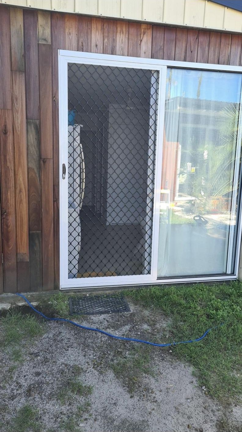 Diamond Grille barrier screen on a window