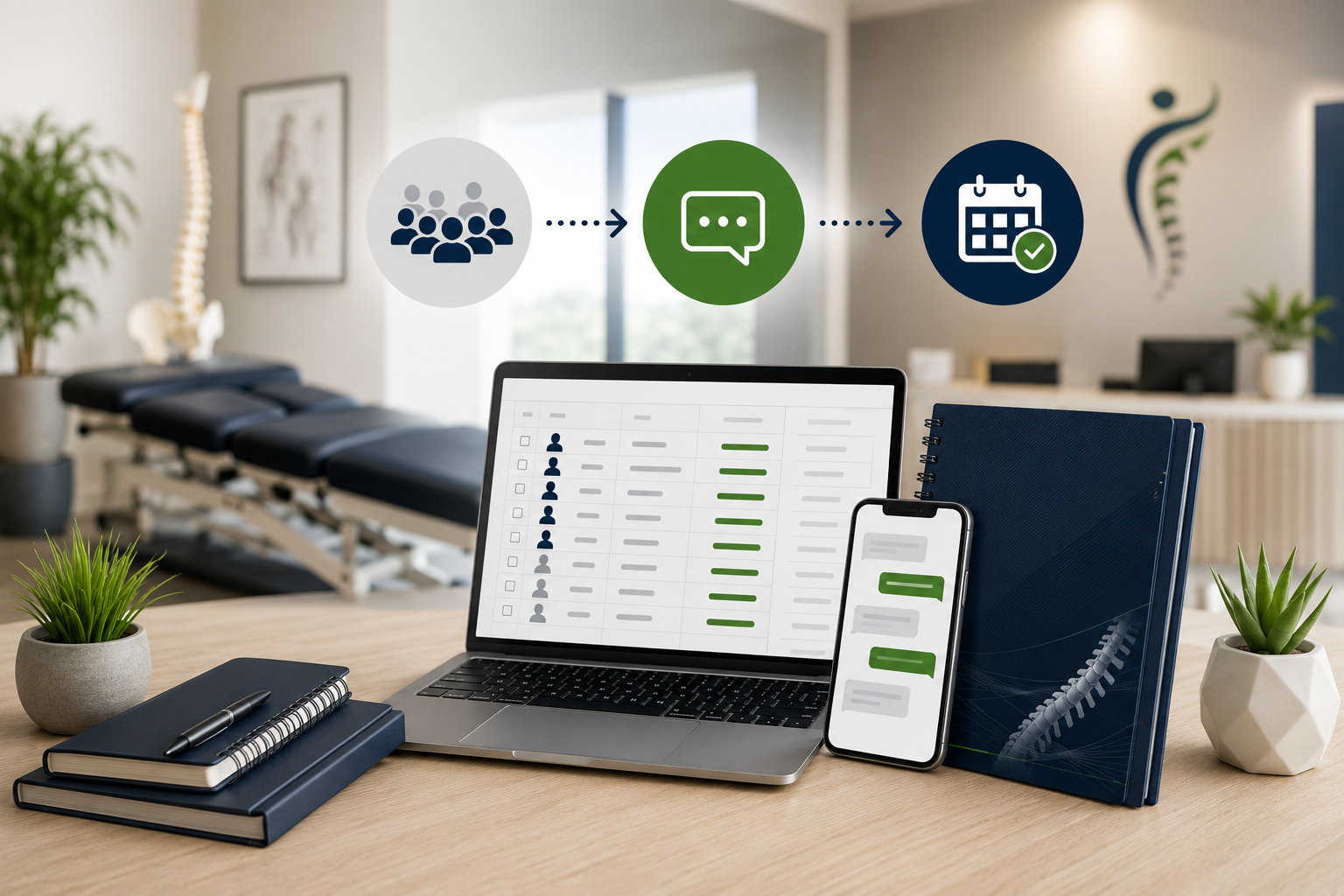 Patient reactivation workflow for a chiropractic practice