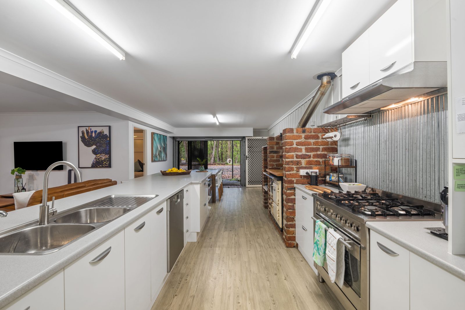 Full kitchen with gas range
