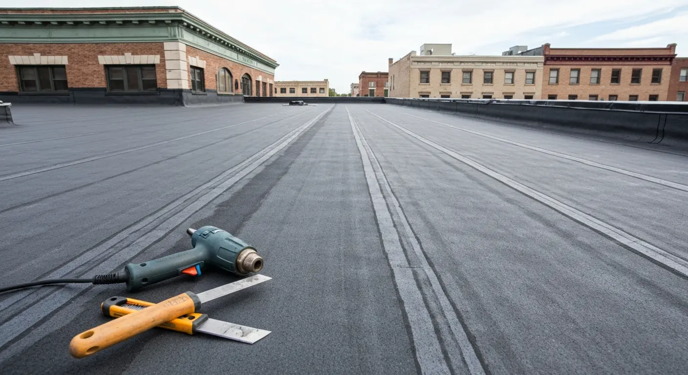 Commercial flat roof service