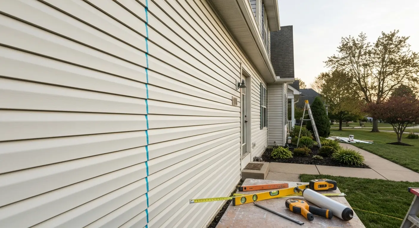 Siding replacement on home