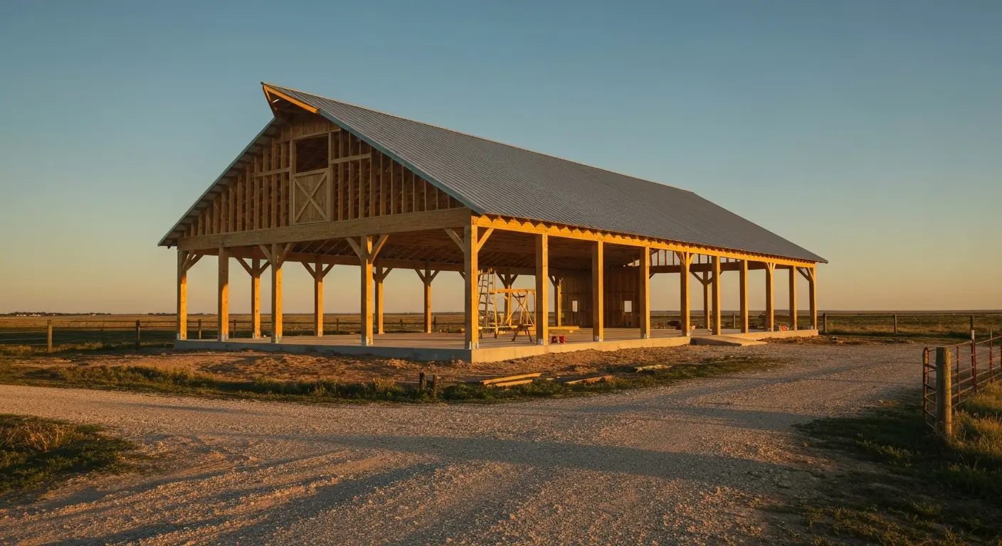 Post frame building construction