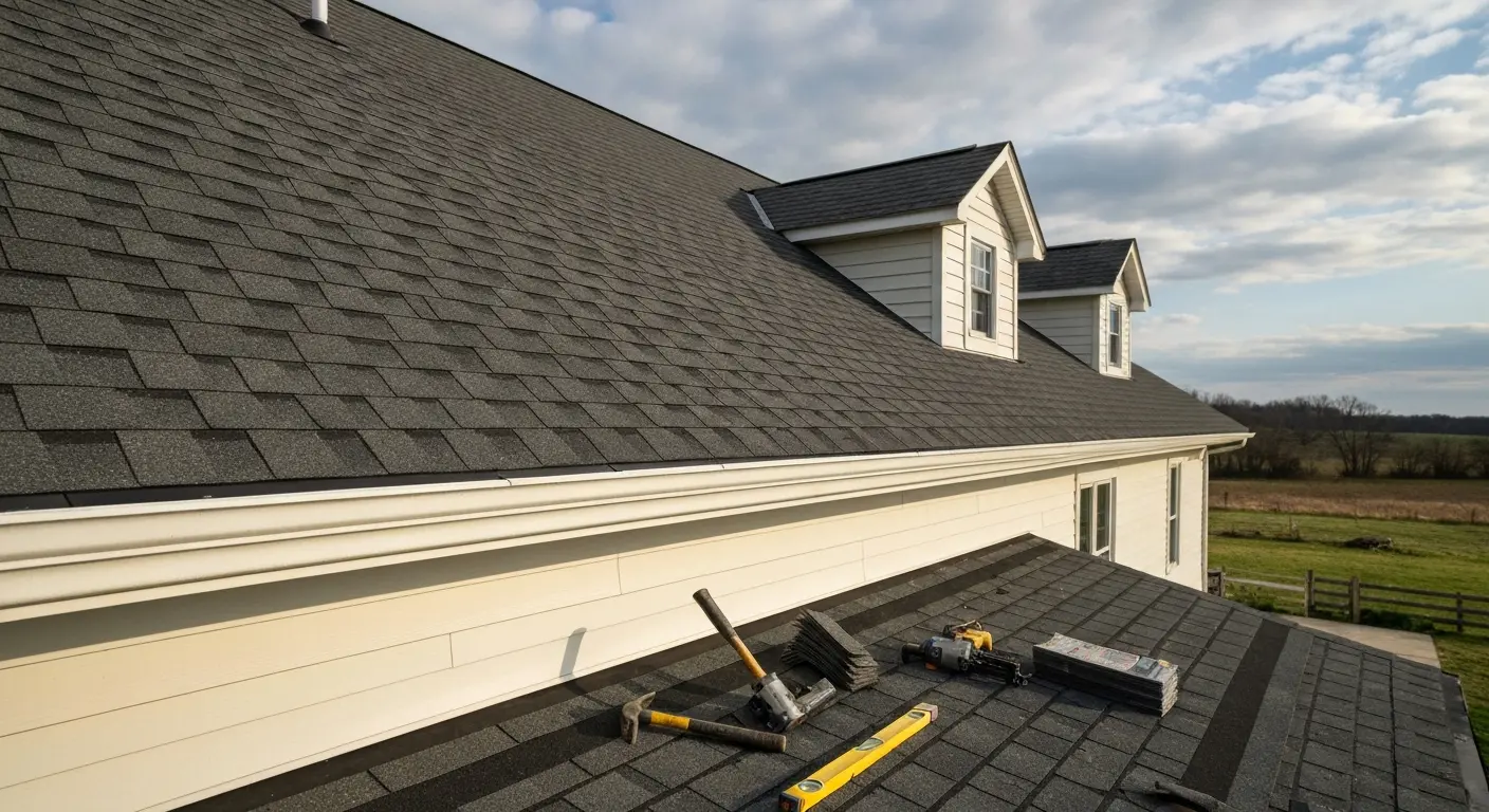Residential roof installation