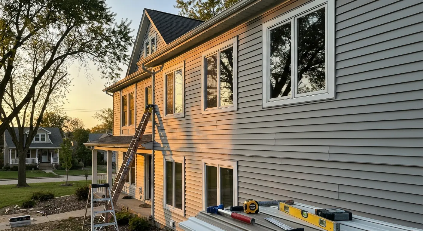 Vinyl siding installation