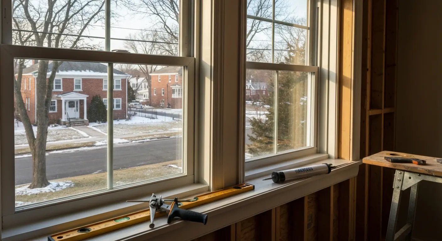 New construction window installation