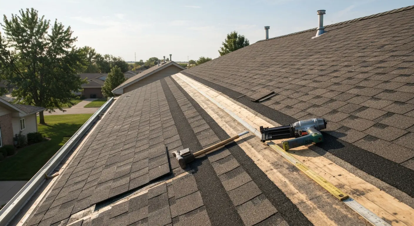 Roof repair work