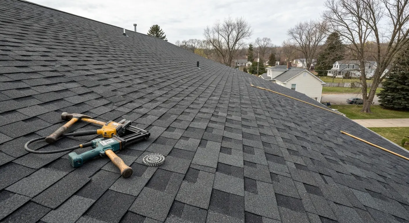 Residential roof installation