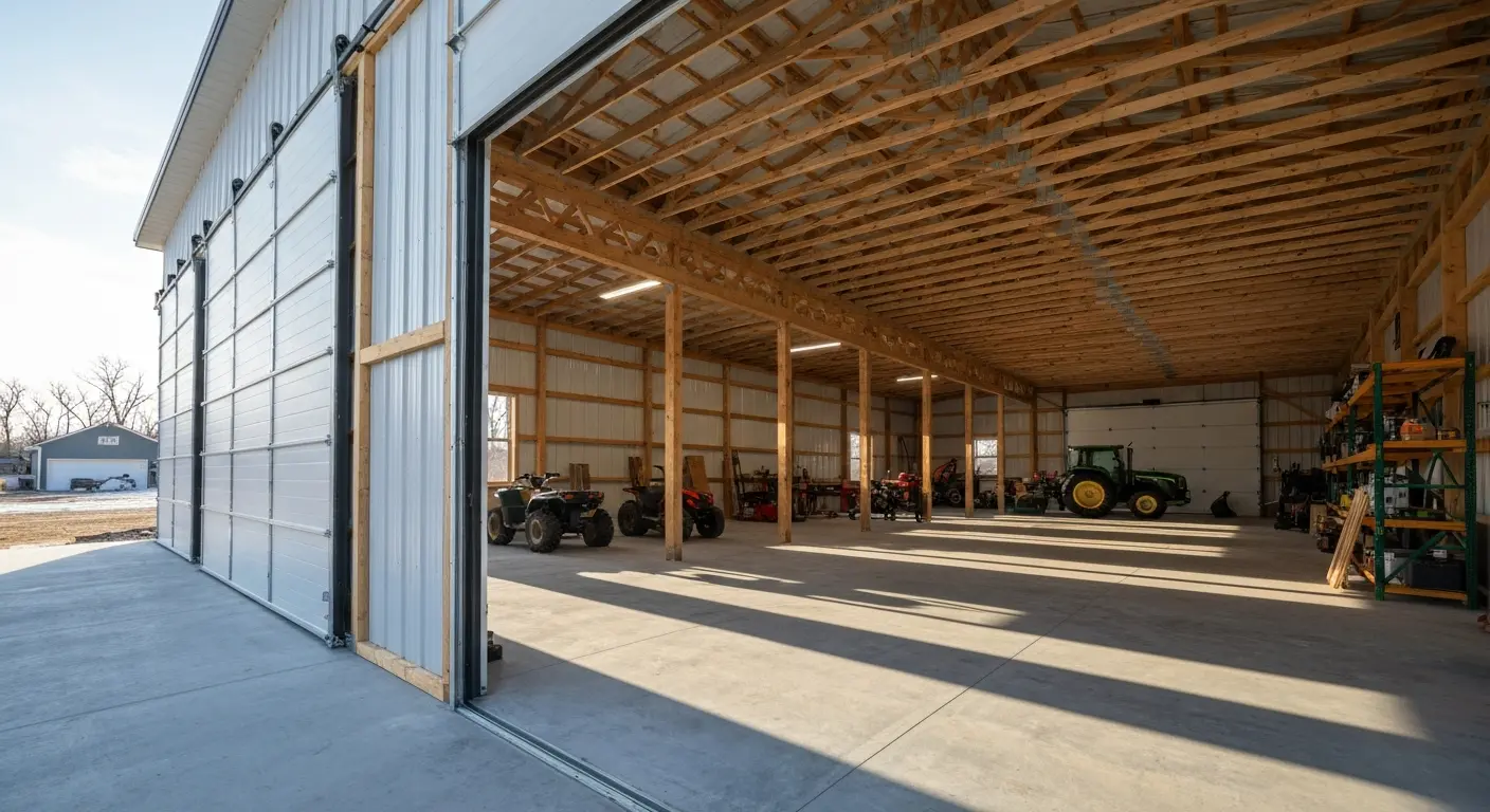 Post-frame building in Syracuse