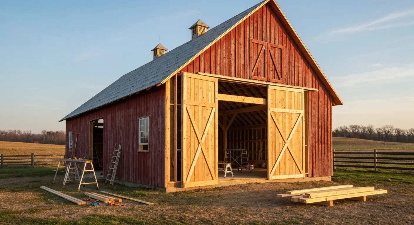 Restored barn structure